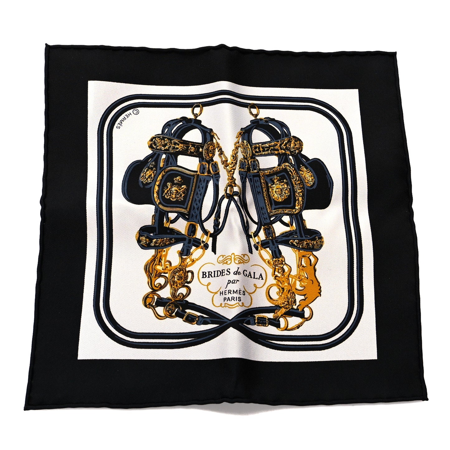 Silk Brides de Gala Nano Scarf 20 Black White Or