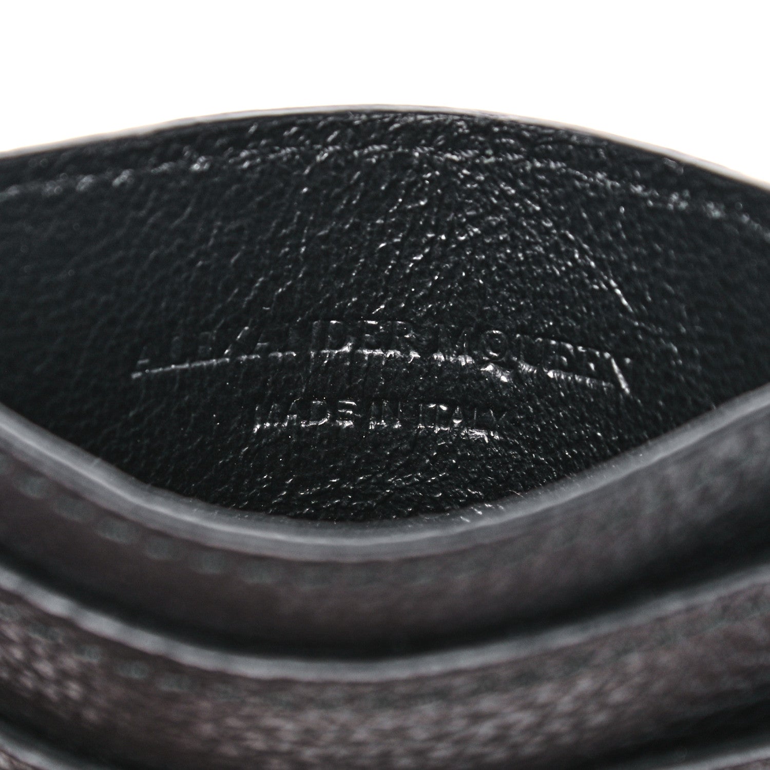 Alexander McQueen Calfskin Skull Card Holder Black 6 of 7