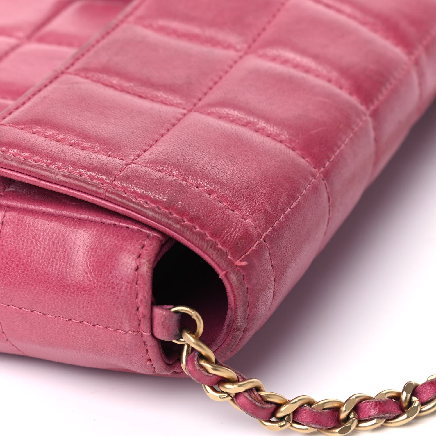Chanel Lambskin East West Chocolate Bar Flap Pink 11 of 13