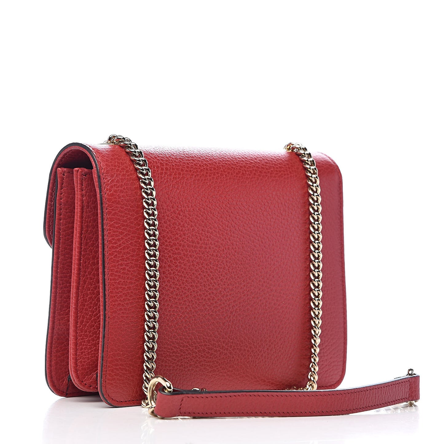 Dollar Calfskin Small Interlocking G Shoulder Bag Red
