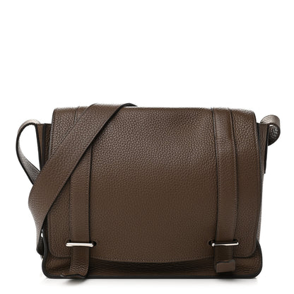Hermes Taurillon Clemence Steve Caporal Messenger Cacao 1 of 9