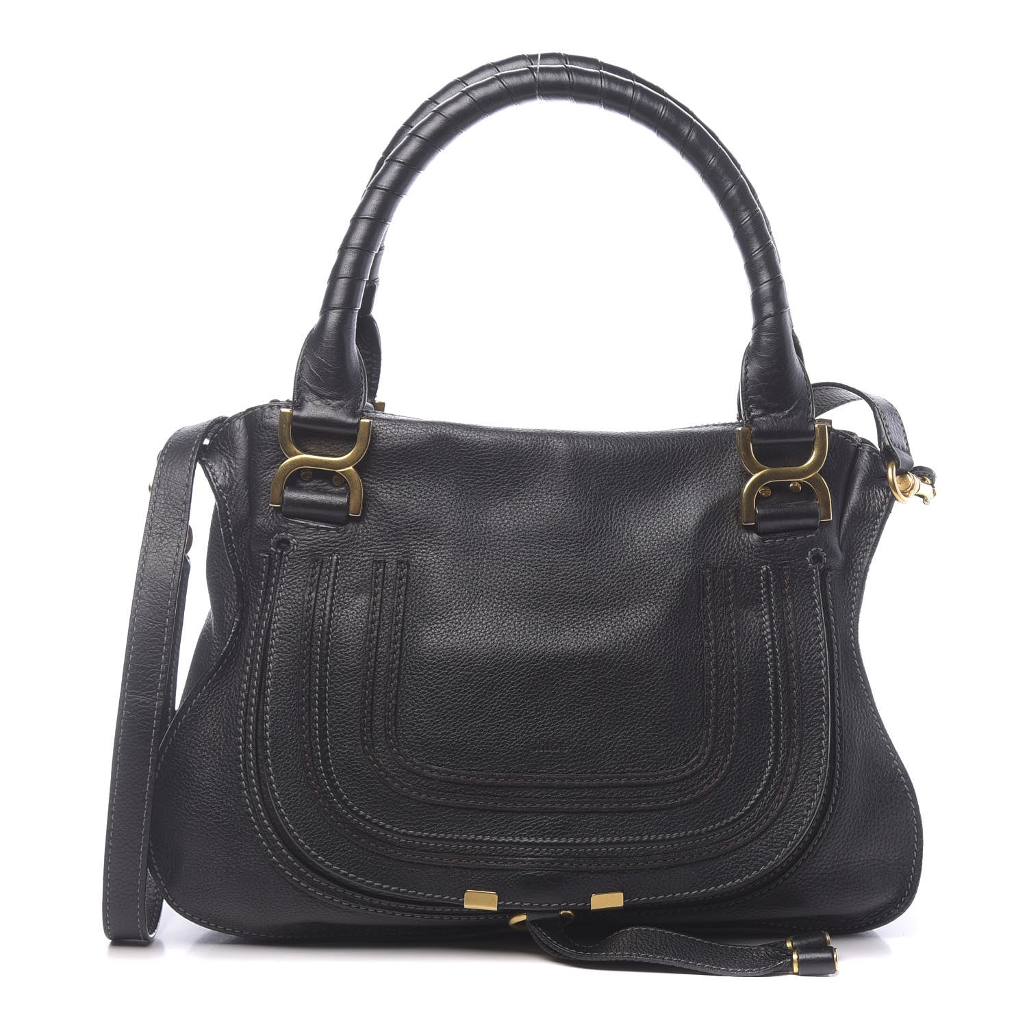 Chloe Calfskin Medium Marcie Satchel Black 1 of 18