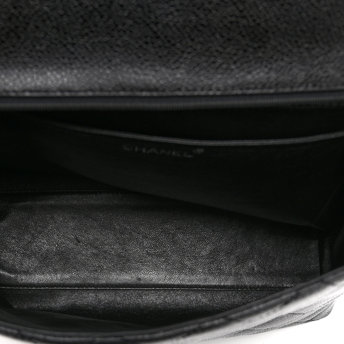 Chanel Caviar Quilted Jumbo Kelly Flap Black 5 of 10