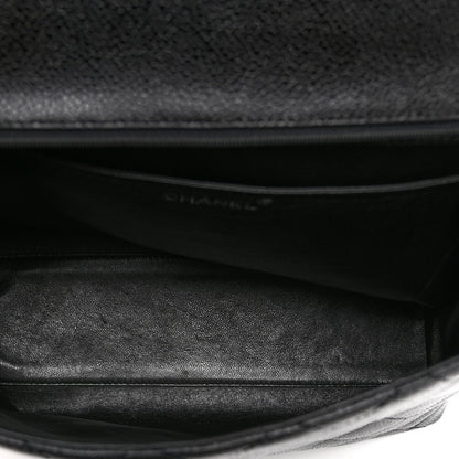 Chanel Caviar Quilted Jumbo Kelly Flap Black 5 of 10