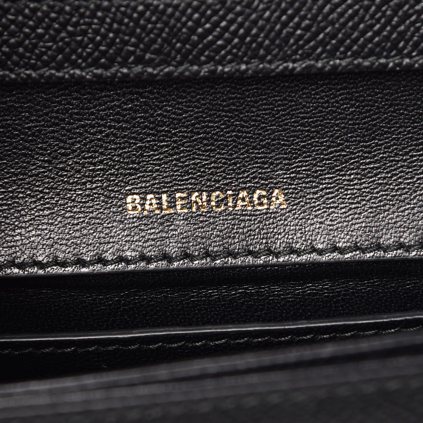 Grained Calfskin Logo Print Ville Day Bag XS Black