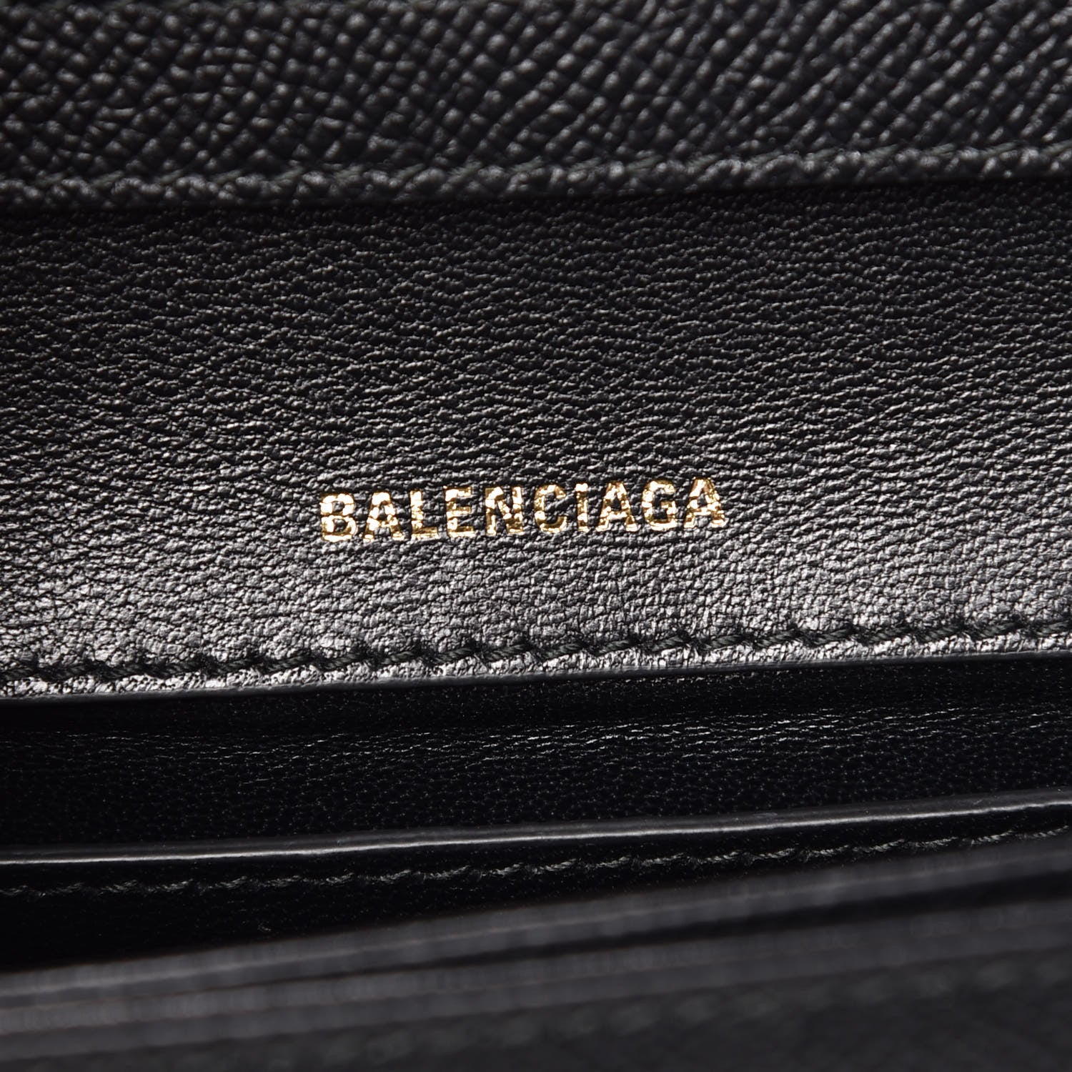 Balenciaga Grained Calfskin Logo Print Ville Day Bag XS Black 8 of 10