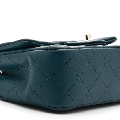 Chanel Lambskin Quilted Mini Rectangular Flap Dark Blue 9 of 10