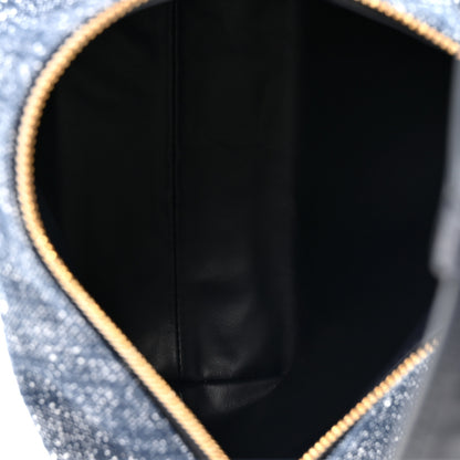 Bottega Veneta Denim Boucle Wallace Shoulder Bag Navy White Space 5 of 10