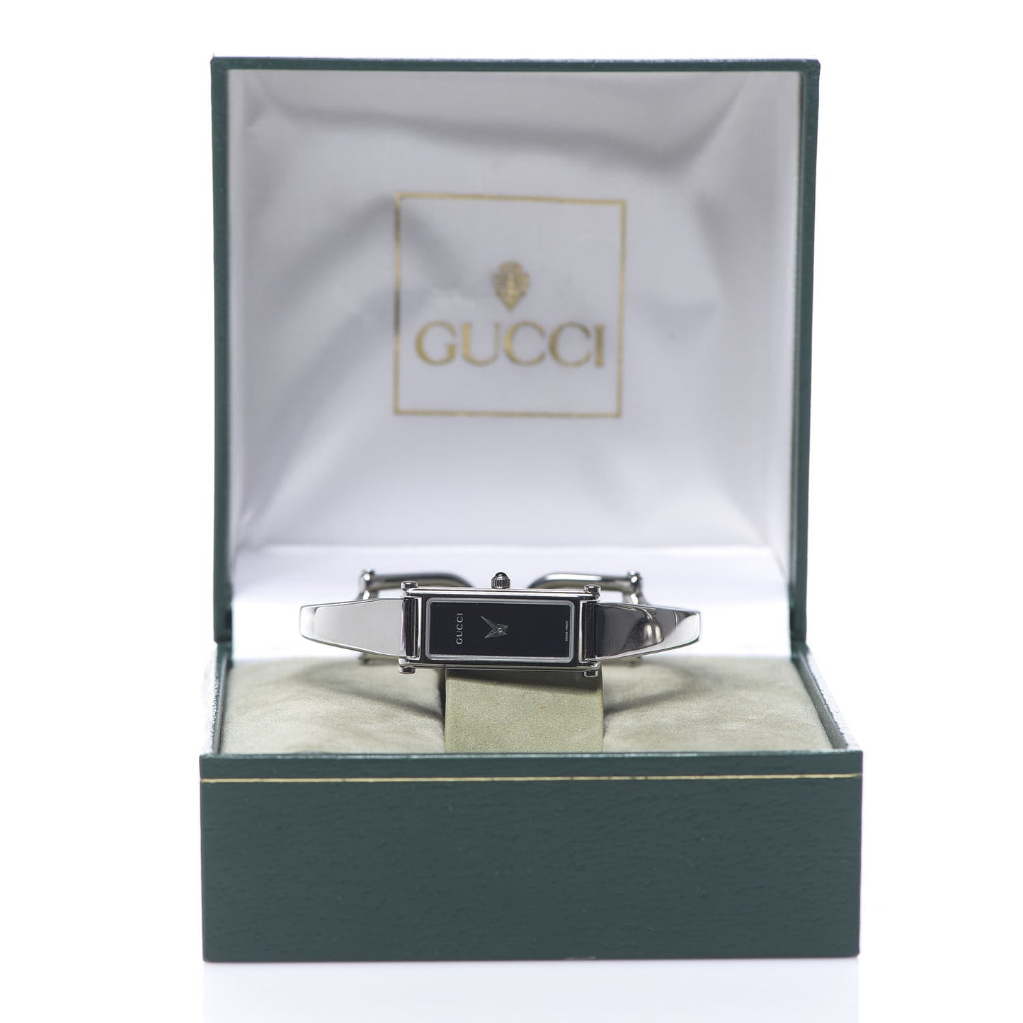 Stainless Steel 12mm 1500L Horsebit Quartz Watch Black
