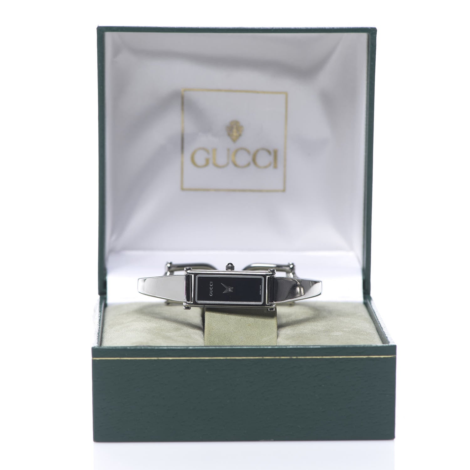 Gucci Stainless Steel 12mm 1500L Horsebit Quartz Watch Black 6 of 6
