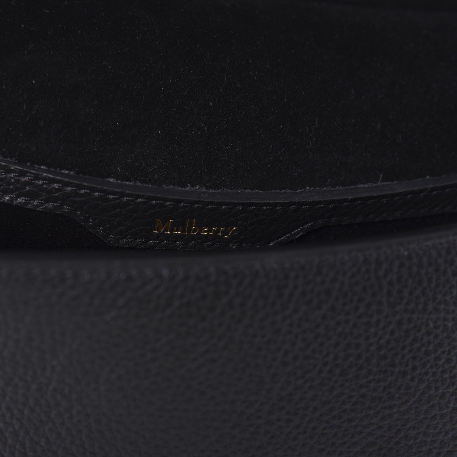 Mulberry Small Classic Grain Calfskin Amberley Satchel Black 8 of 9