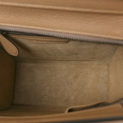 Celine Drummed Calfskin Micro Luggage Dune 5 of 11