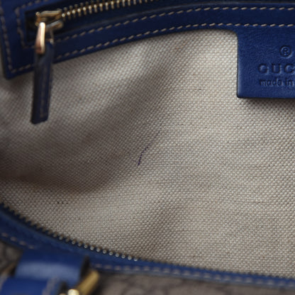 Gucci GG Plus Monogram Medium Boston USA Flag Unicef Duffle Blue 15 of 15