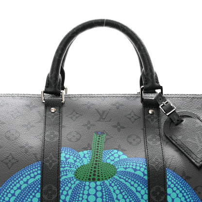 Louis Vuitton LV X YK Monogram Eclipse Reverse Pumpkin Keepall Bandouliere 55 Multicolor 7 of 11