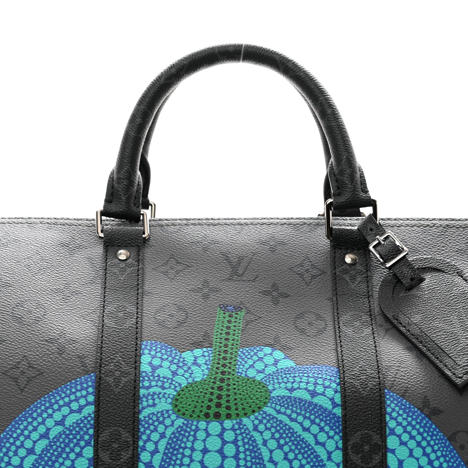 Louis Vuitton LV X YK Monogram Eclipse Reverse Pumpkin Keepall Bandouliere 55 Multicolor 7 of 11