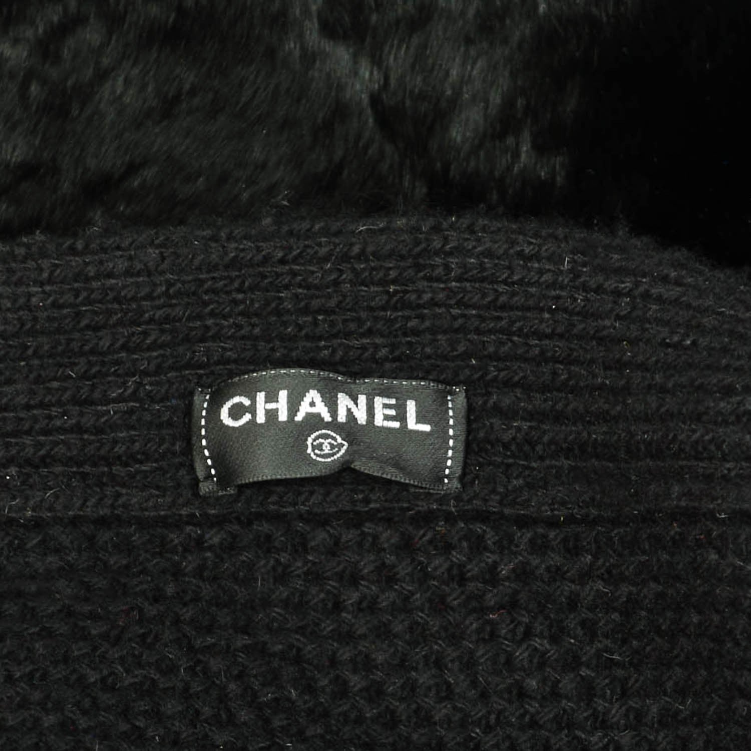 Chanel Rabbit Fur Throw Blanket Black 3 of 4