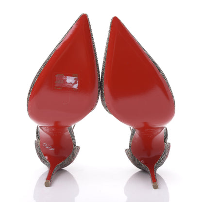 Christian Louboutin Glitter Chain Fliketta 100 Pumps 36 Roche 5 of 8