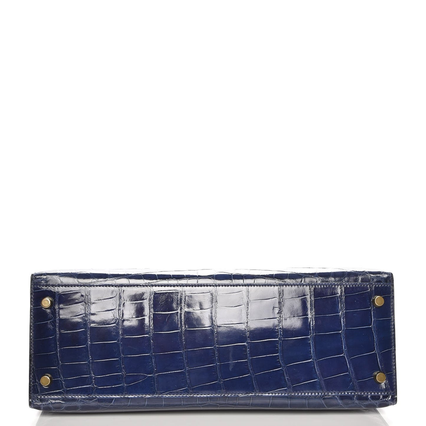 Shiny Niloticus Crocodile Kelly Sellier 32 Bleu Saphir