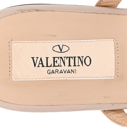 Valentino Garavani Patent Rockstud Flat Cage Mules 37 Black Poudre 7 of 11