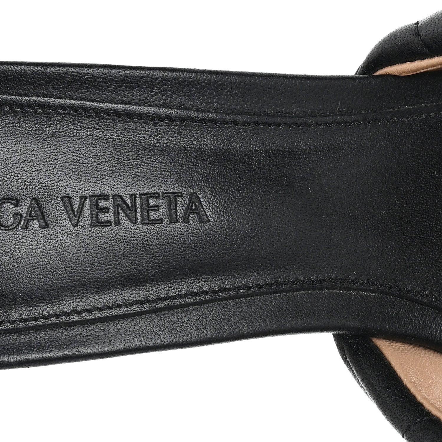 Bottega Veneta Nappa Matelasse Padded Mid Heel Mule Sandals 37 Black 8 of 9