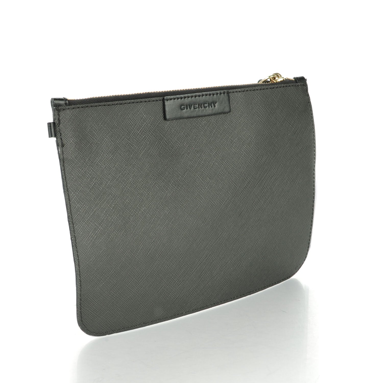 Givenchy Textured Coated Canvas Rottweiler Print Small Cosmetic Pouch Black 3 of 7