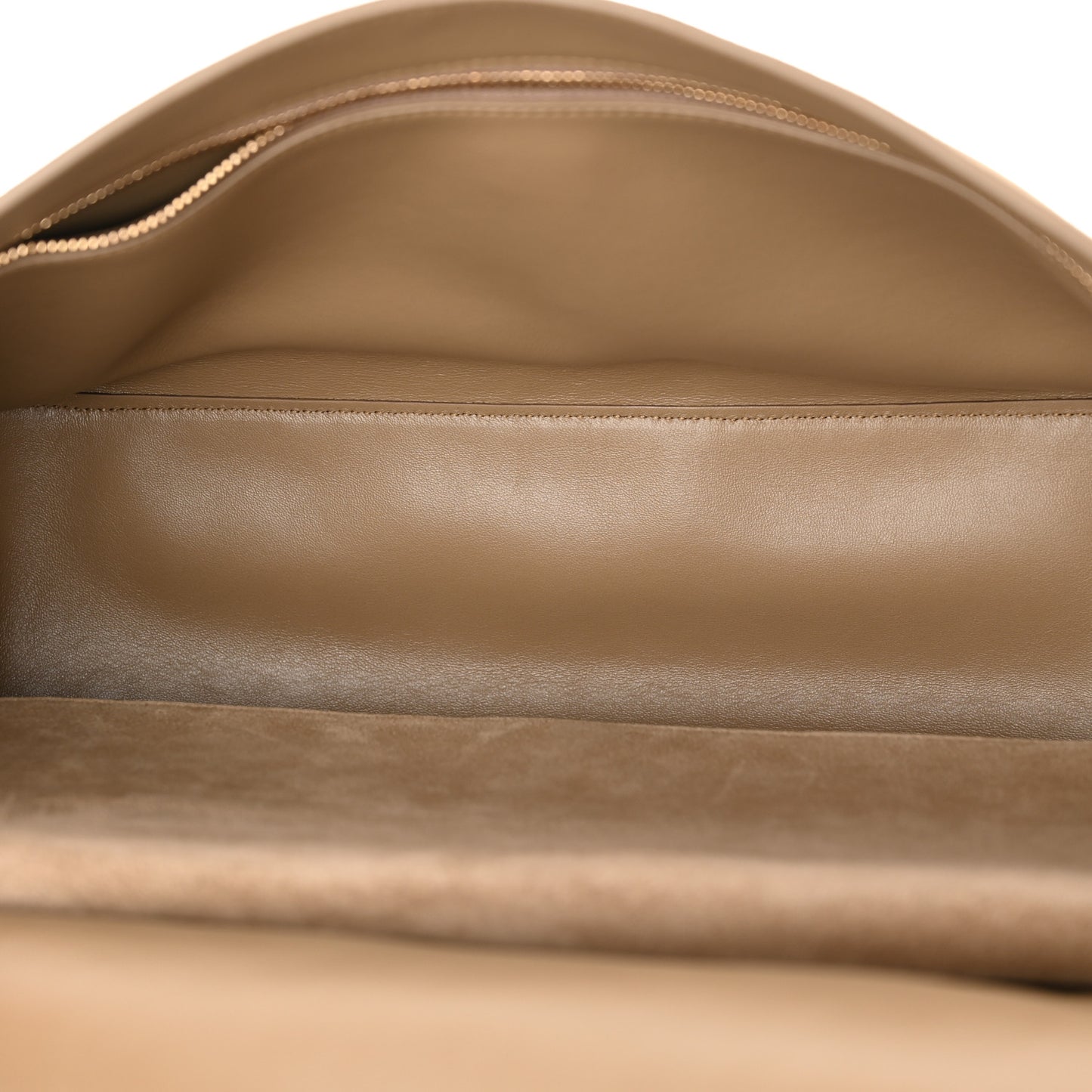 Suede Calfskin Small Souplissimo Maxi Flap Dark Beige