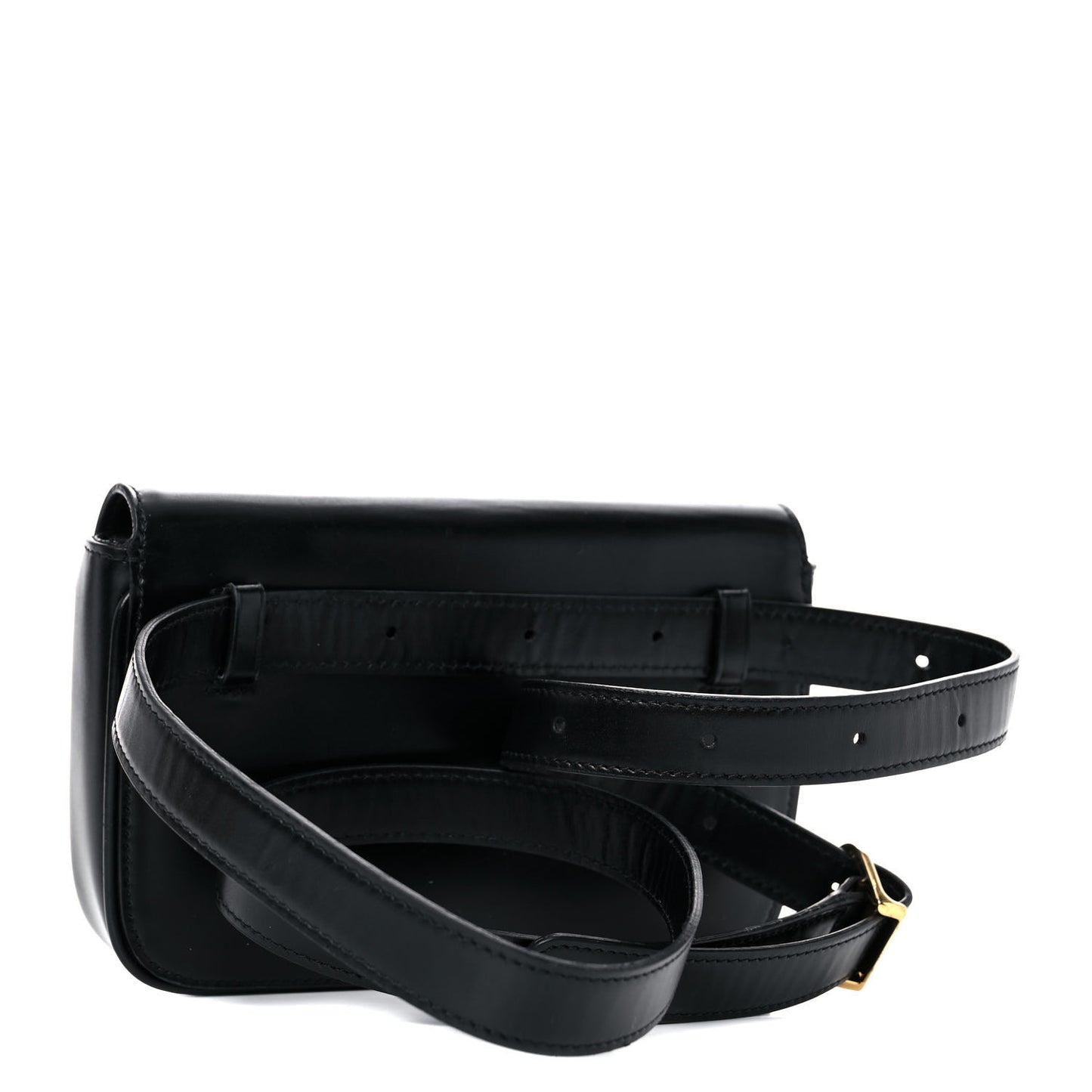 Smooth Calfskin Tassel Belt Bag Black
