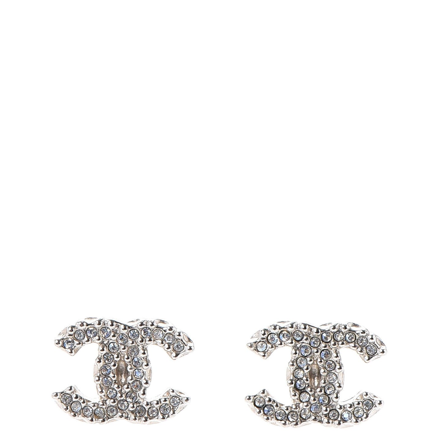 Crystal CC Earrings Silver