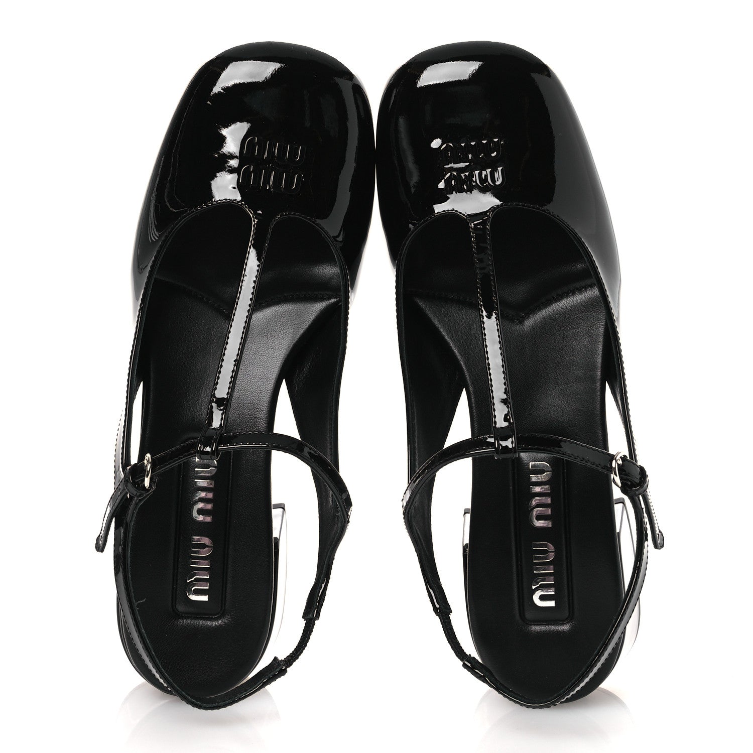 m31さん専用⭐︎miu miu ブラック メリージェーン シューズ　39サイズ Miu Miu Vernice Slingback Mary Jane Pumps 37 Black 1787415