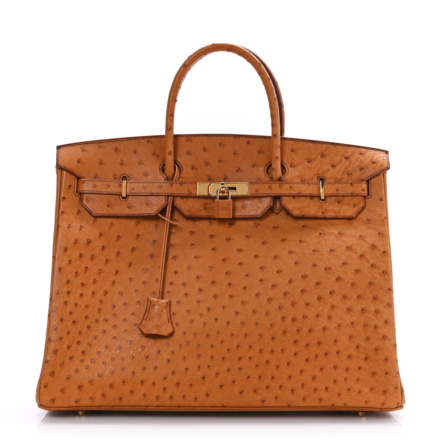 Ostrich Birkin 40 Gold