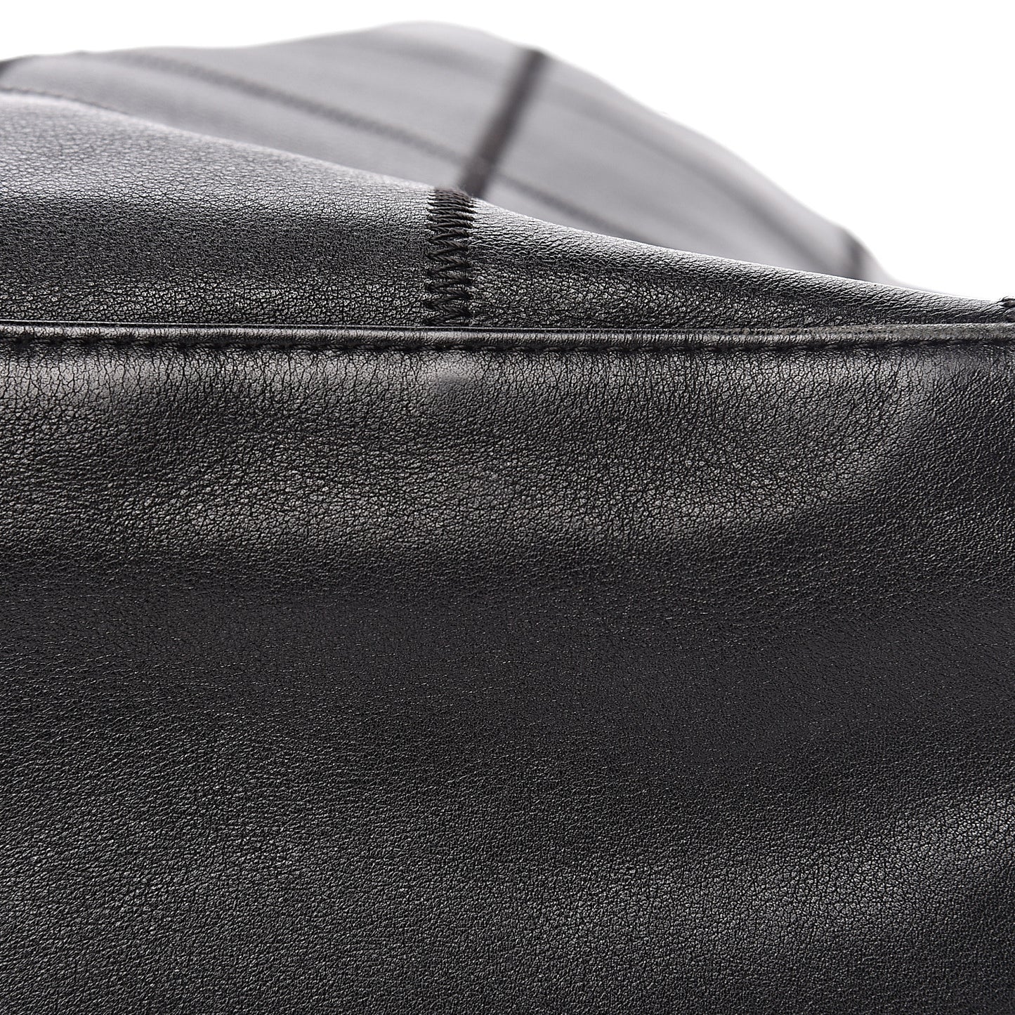 Calfskin Square Stitched Tassel Bag Black