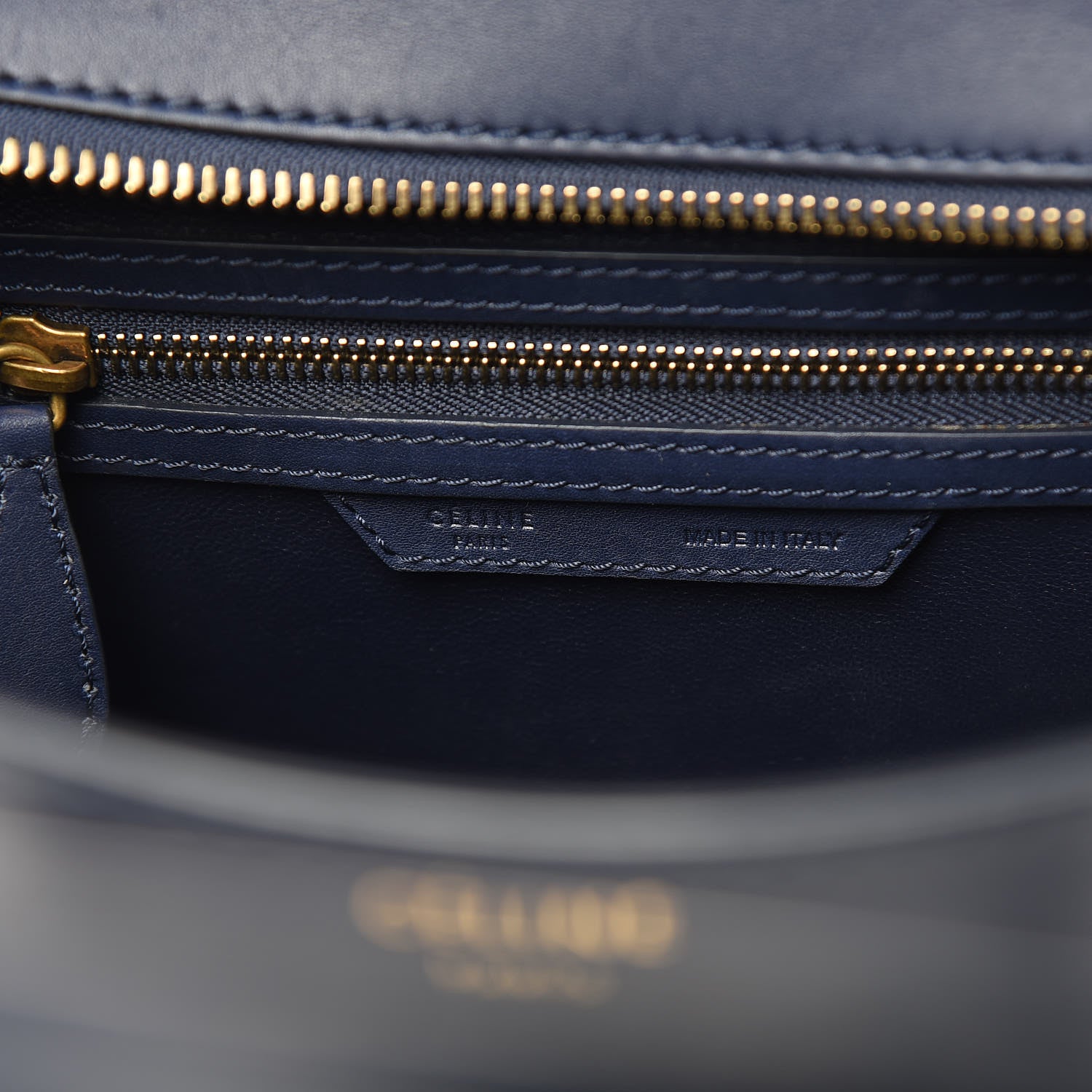 Celine Smooth Calfskin Micro Luggage Navy Blue 6 of 17