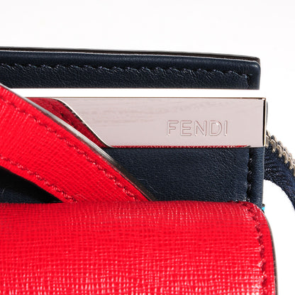 Fendi Vitello Elite Flamingo Colorblock Demi Jour Shoulder Bag Orzo Mattone Maldives 6 of 10