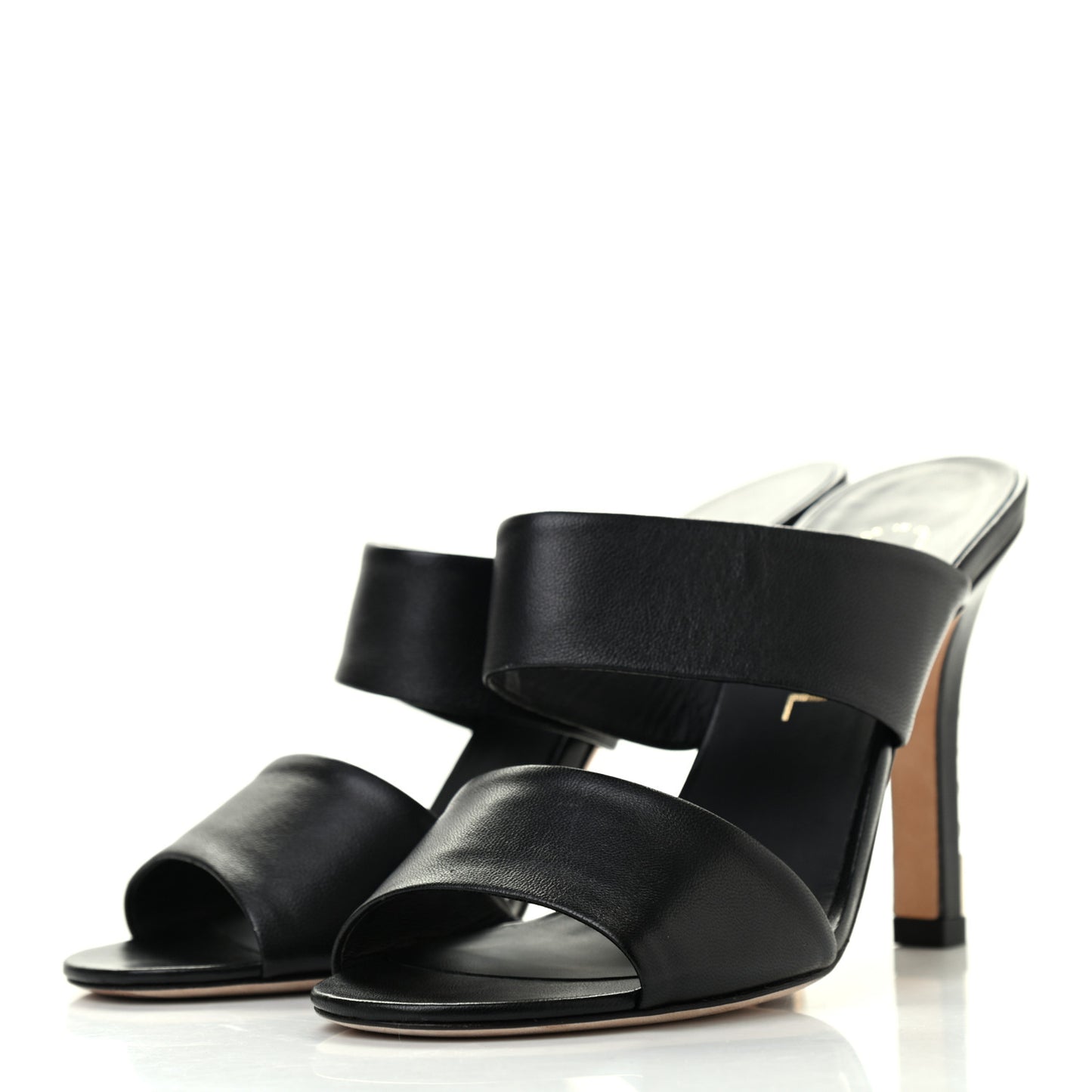 Lambskin Pearl Sandal Mules 37 Black