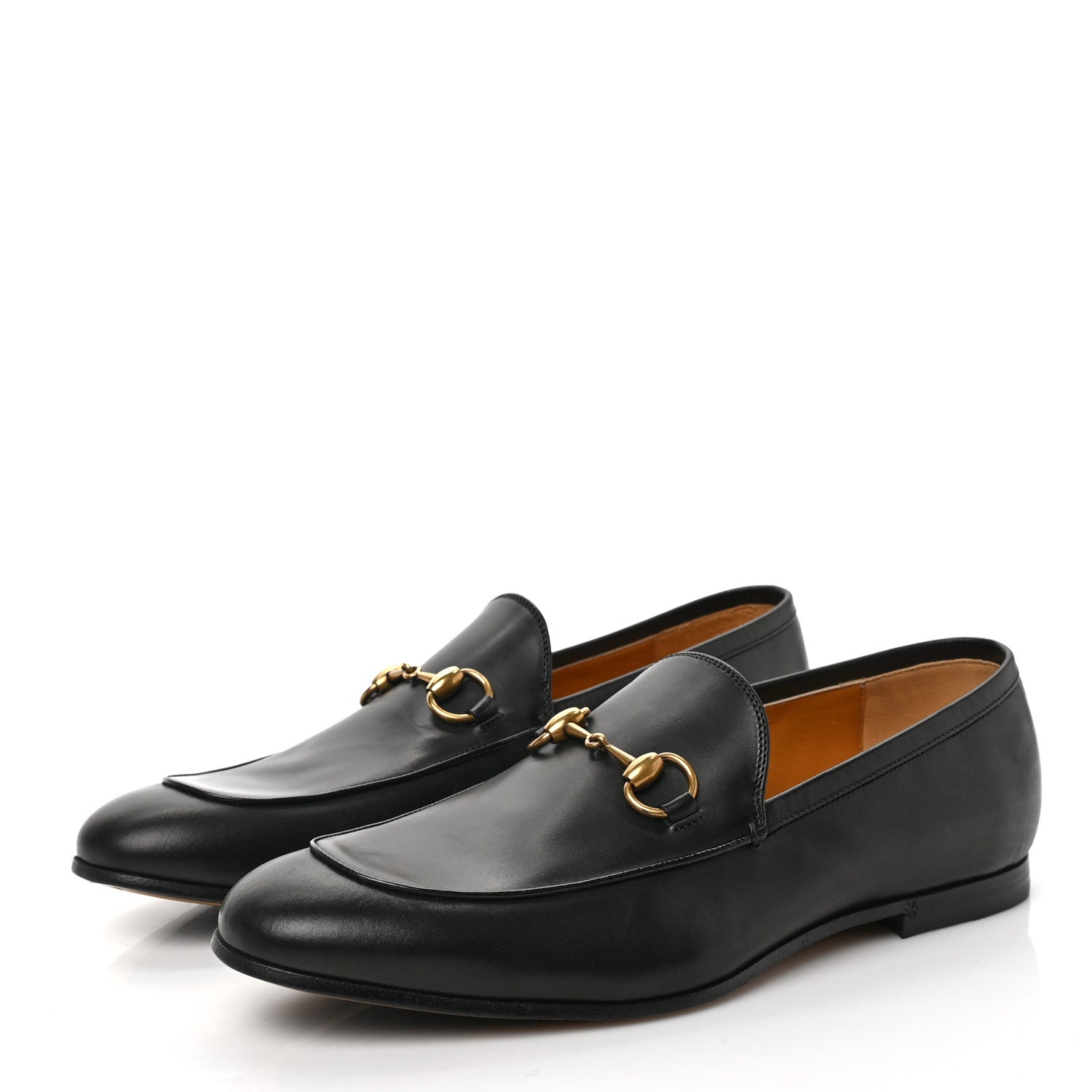 Gucci Calfskin Horsebit Mens Jordaan Loafers 9 Black 3 of 9