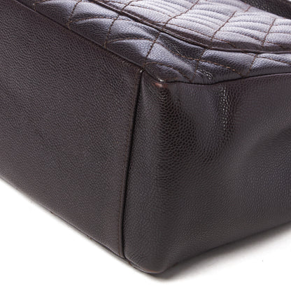 Chanel Caviar Quilted Grand Shopping Tote GST Dark Brown 5 of 9