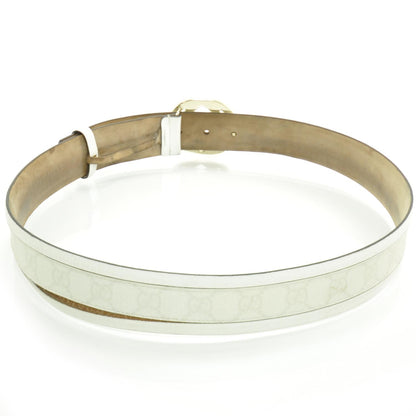 Gucci GG Plus Monogram Calfskin Interlocking G 40mm Belt 90 36 White 4 of 6
