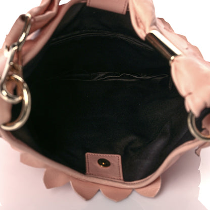 Saint Laurent Calfskin Scalloped Hobo Old Rose 5 of 12
