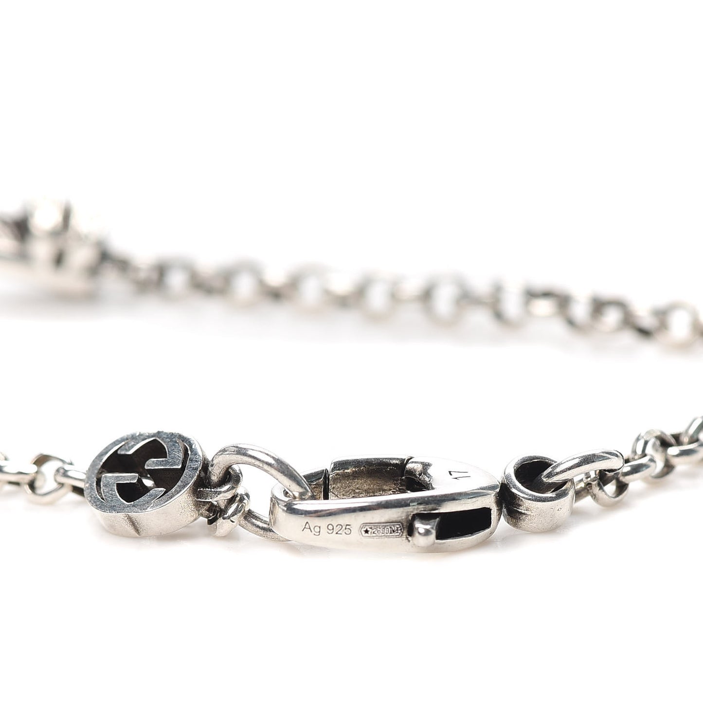 Sterling Silver Double G Key Bracelet