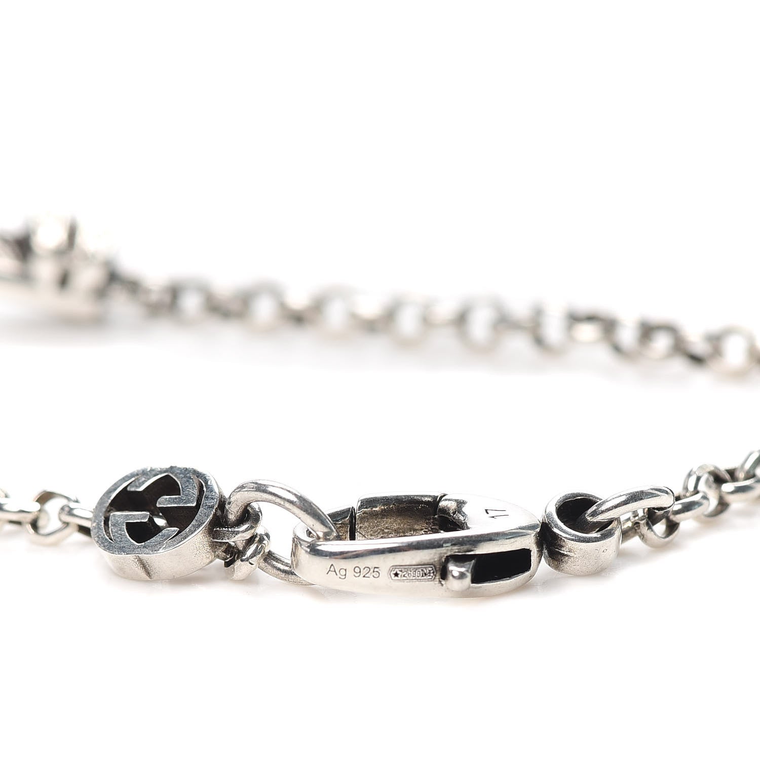Gucci Sterling Silver Double G Key Bracelet 5 of 6