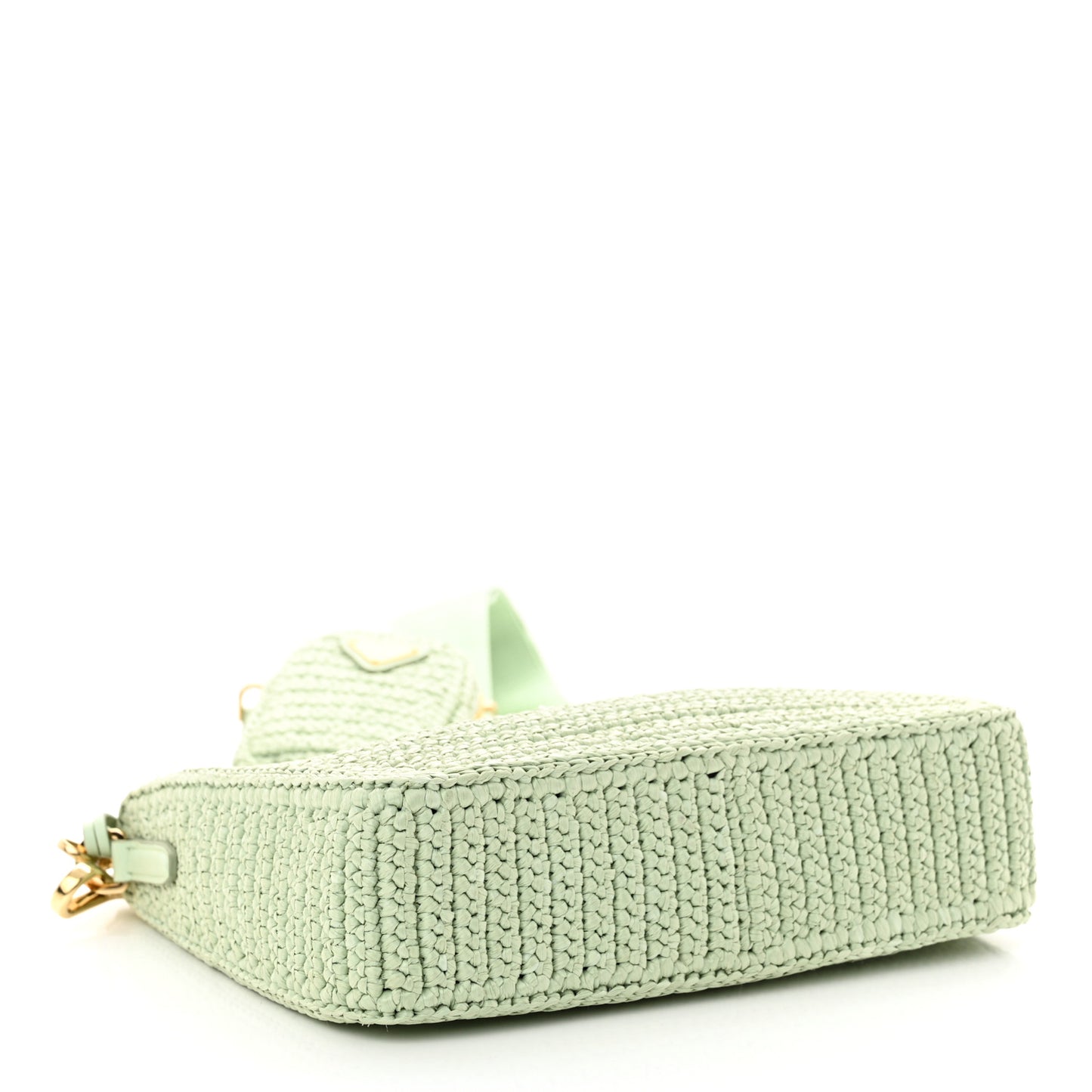 Yarn Raffia Effect Crochet Re-Edition 2005 Shoulder Bag Acqua