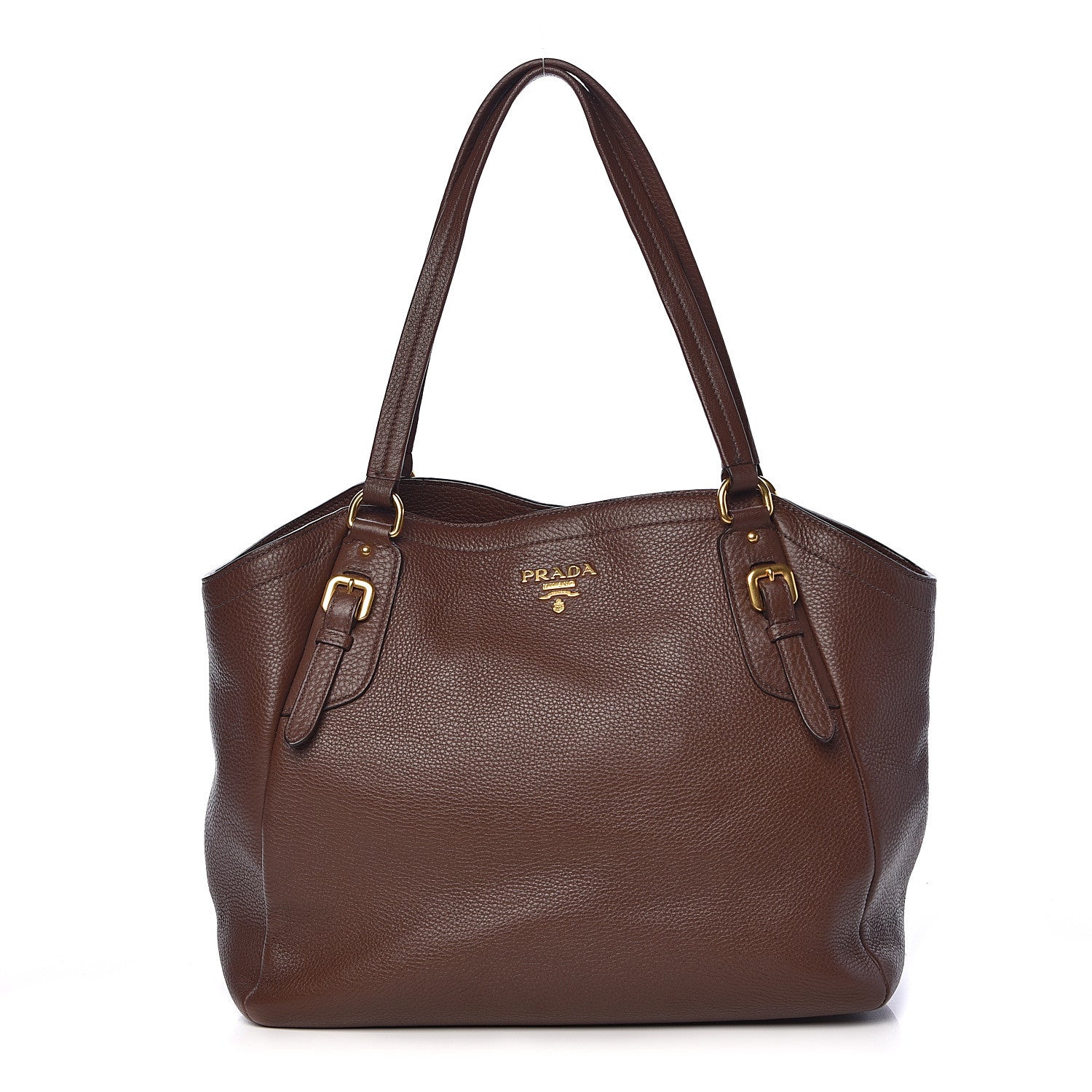 Prada Vitello Daino Shoulder Bag Bruciato 1 of 10