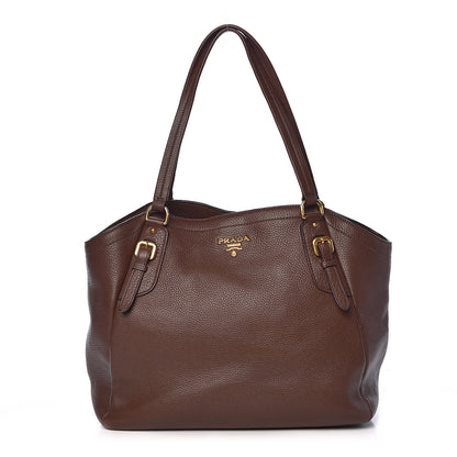 Prada Vitello Daino Shoulder Bag Bruciato 1 of 10