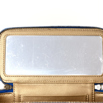 Chanel Lambskin Quilted Pearl Crush Small Vanity Case With Chain Blue 7 of 9