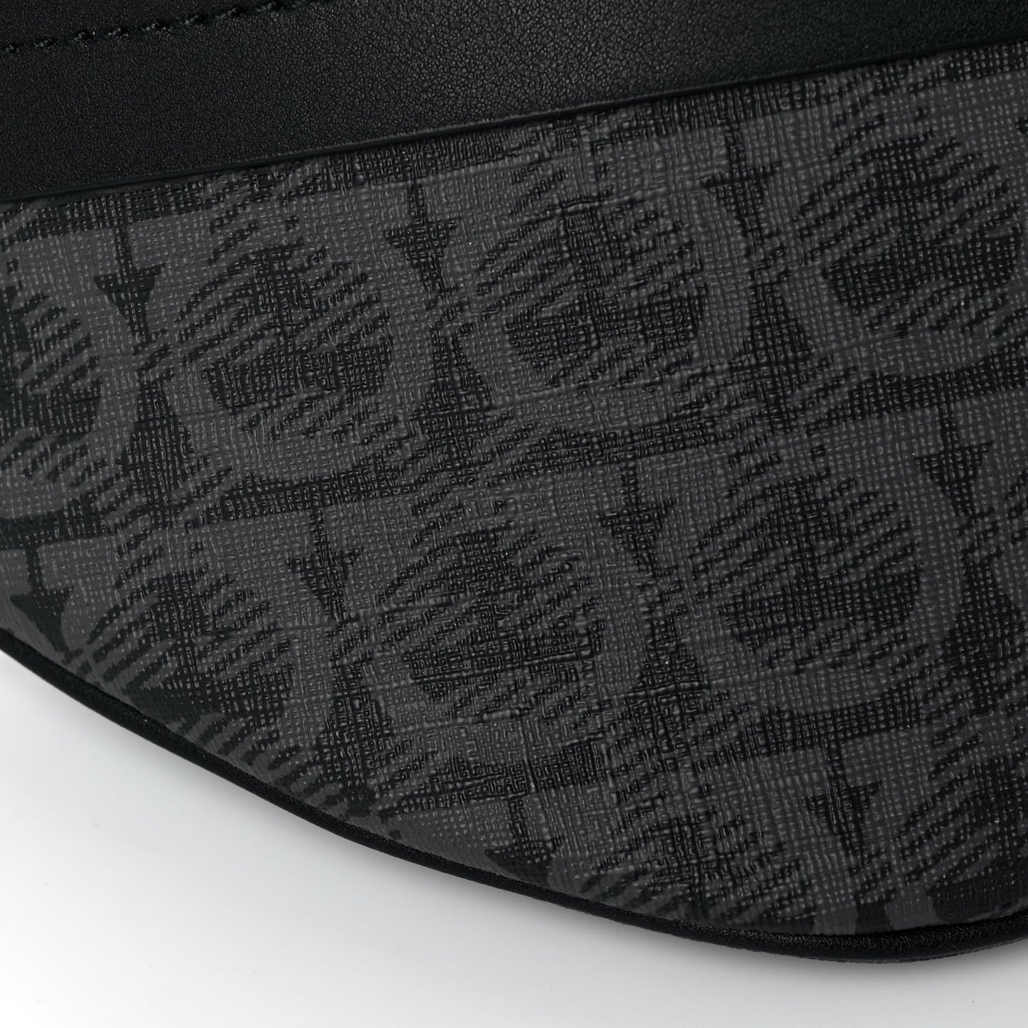 Gancini Monogram Calfskin Waist Bag Black Grey