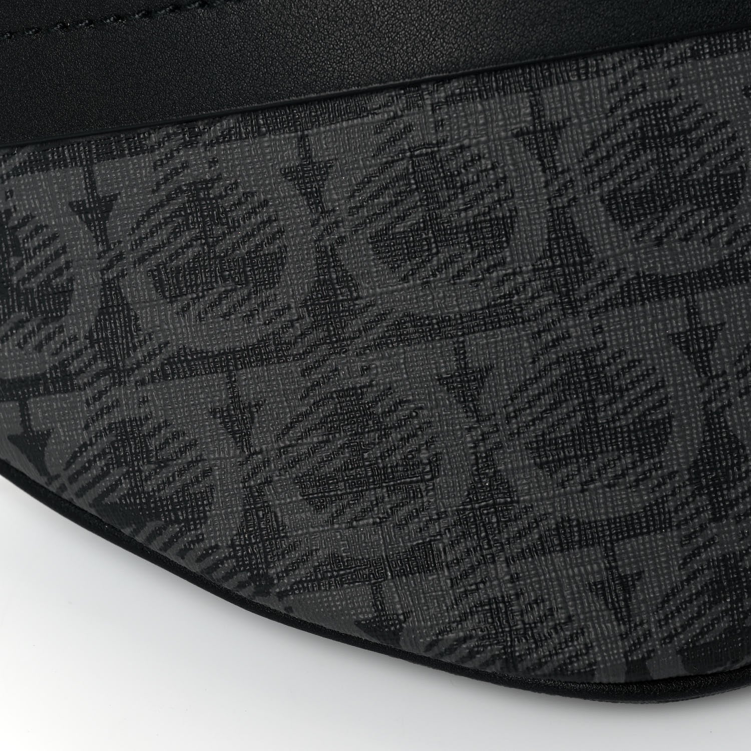Salvatore Ferragamo Gancini Monogram Calfskin Waist Bag Black Grey 7 of 11