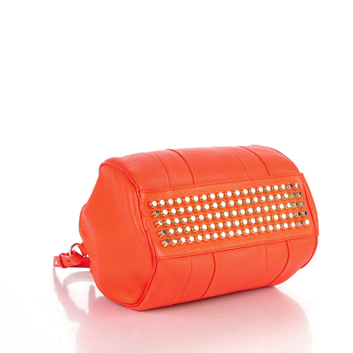 Alexander Wang Pebbled Lambskin Rocco Tangerine Pale Gold Hardware 4 of 7
