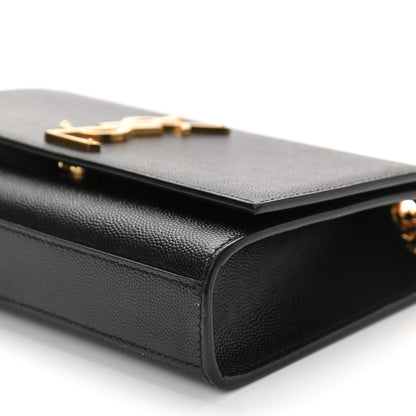 Saint Laurent Grain De Poudre Small Monogram Kate Satchel Black 8 of 11