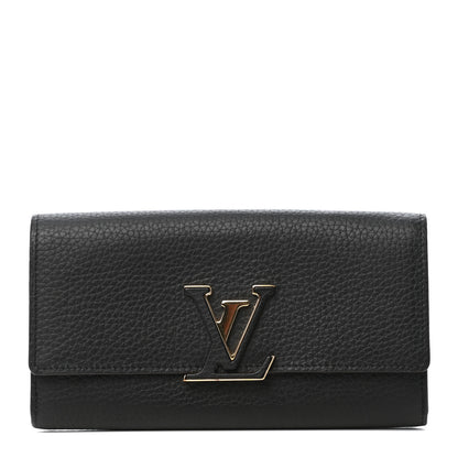 Louis Vuitton Taurillon Capucines Wallet Black 1 of 7
