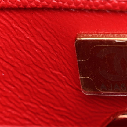 Chanel Caviar Quilted Mini Coco Handle Flap Red 7 of 10
